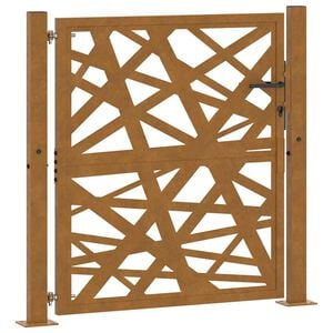 vidaXL Gartentor 100x100 cm Cortenstahl Helles Design