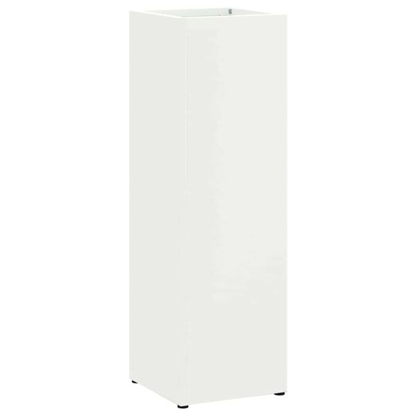 vidaXL Sonnenschirmhalter mit Speicher Weiß 15,5 x 15,5 x 49 cm Metall