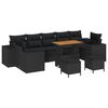 vidaXL Gartensofa-set 10 stk. 9-Sitzanzahl Schwarz Poly-Rattan