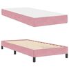 vidaXL Boxspringbett mit Matratze Rosa 100 x 200 cm Stoff