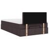 vidaXL Ottoman-Bett mit Matratze Dunkelbraun 120x190 cm Stoff