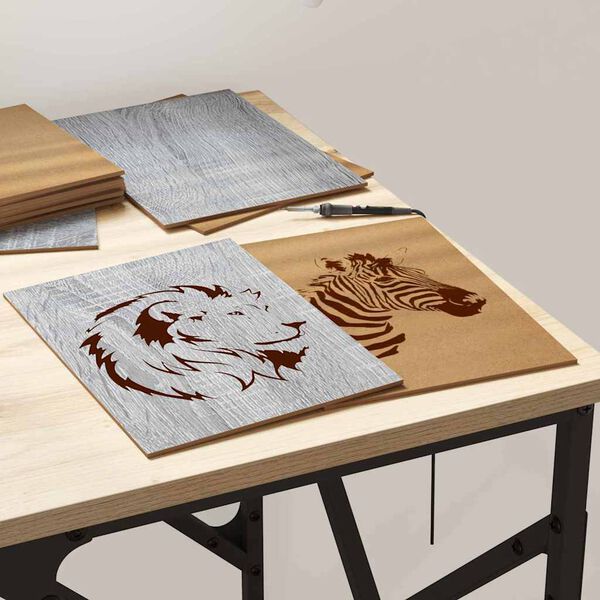 vidaXL Dekoplatten 150 pcs Graues Sonoma 21 x 30 x 0,27 cm