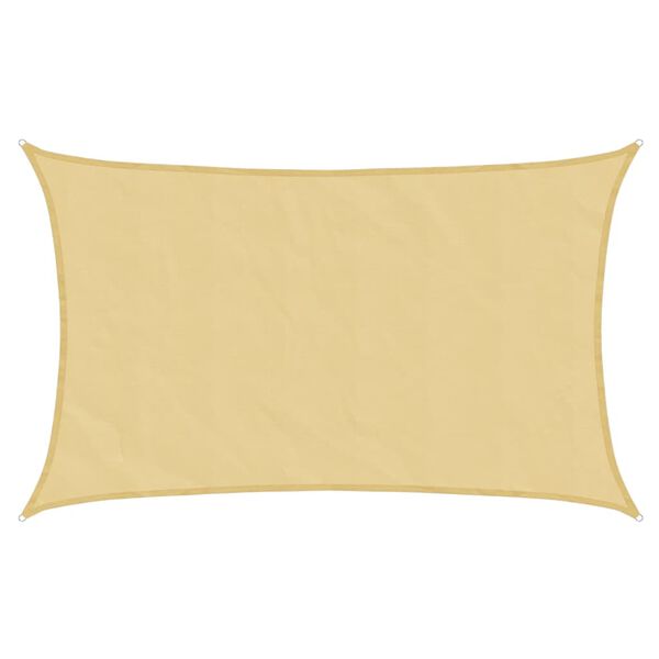 vidaXL Sonnensegel Sandfarbe 8x5 m 100% Polyester Oxford