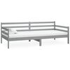 vidaXL Tagesbett mit Matratze 90x200 cm Grau Kiefer Massivholz