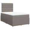 vidaXL Boxspringbett mit Matratze Taupe 120x200 cm Stoff