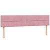 vidaXL Boxspringbett mit Matratze Rosa 180x210 cm Samt