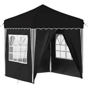 vidaXL Pop-up Partyzelt 195 x 195 x 245 cm Schwarz Oxford-Stoff