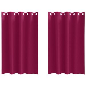 vidaXL Verdunkelungs-Vorh&auml;nge mit Ringen 2 stk. Weinrot 175 x 140 cm