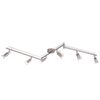 vidaXL Deckenleuchte mit 6 LED Spotlights Satin Nickel