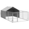 vidaXL Outdoor-Hundezwinger mit Auslauf 4x2x1,5 m Verzinkter Stahl