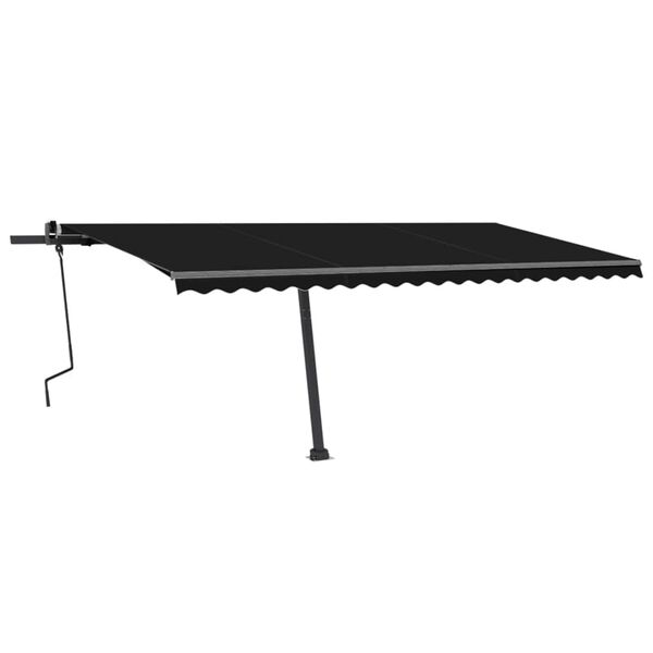 vidaXL Standmarkise Manuell Einziehbar 500x350 cm Anthrazit