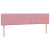 vidaXL Boxspringbett mit Matratze Rosa 180x220 cm Samt