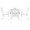 vidaXL Gartentisch Set 5 pcs Wei&szlig; Gussaluminium
