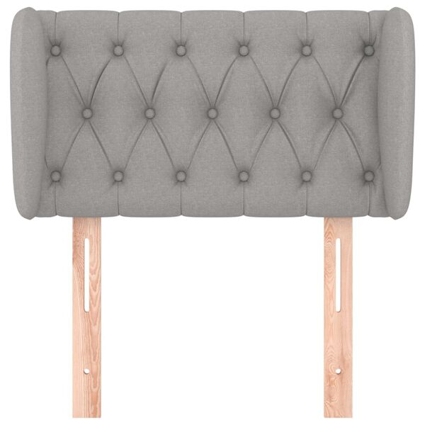 vidaXL Kopfteil mit Ohren Hellgrau 83x23x78/88 cm Stoff