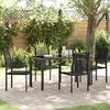 vidaXL Garten Essgruppe 5 pcs Schwarz Pulverbeschichteter Stahl