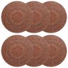 vidaXL Seegraskissen 6 pcs Braun &Oslash; 30 cm 100% Seegras