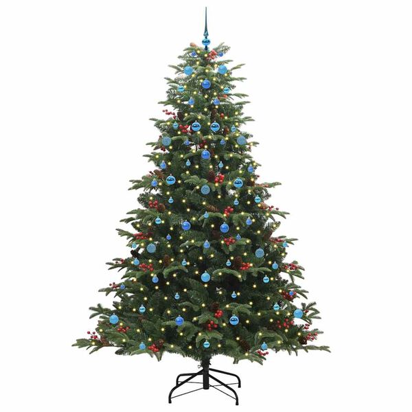 vidaXL K&uuml;nstlicher Weihnachtsbaum mit 300 LEDs mit St&auml;nder Gr&uuml;n 240 cm