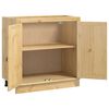 vidaXL Schrank SKI Honigbraun 80 x 46 x 81.5 cm Massives Kiefernholz