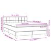 vidaXL Boxspringbett mit Matratze & LED Dunkelgrau 160x220 cm Samt