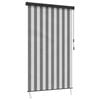 vidaXL Rollo Anthrazit und Wei&szlig; 120 x 250 cm Stoff und Aluminium