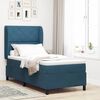 vidaXL Boxspringbett mit Matratze Dunkelblau 200 x 100 cm Polyester