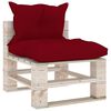 vidaXL 6-tlg. Garten-Lounge-Set aus Paletten mit Kissen Kiefernholz