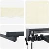 vidaXL Einziehbare Markise Creme 300 x 250 cm Polyester und Aluminium