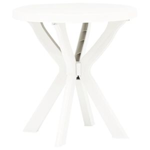 vidaXL Bistrotisch Wei&szlig; &Oslash;70 cm Kunststoff