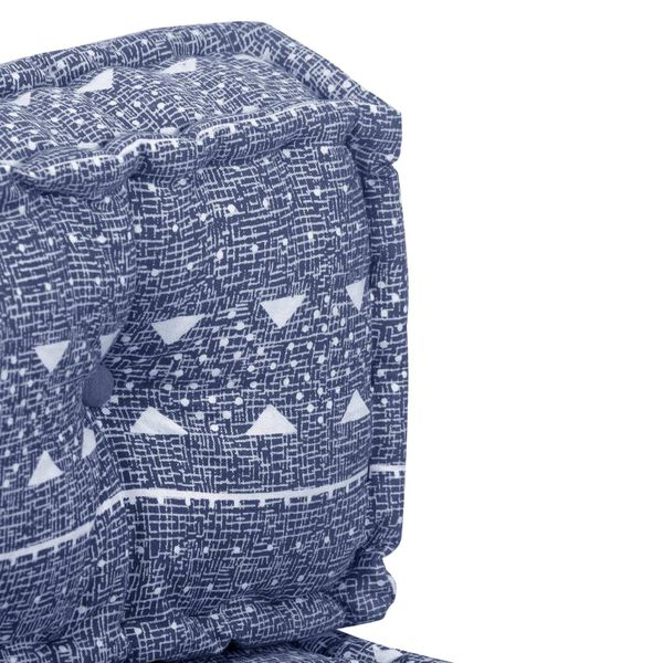 vidaXL Pouf Indigo Stoff