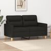 vidaXL 2-Sitzer-Sofa Schwarz 120 cm Stoff