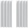 vidaXL Verdunkelungs-Vorh&auml;nge mit Ringen 2 stk. Helles Grau Polyester