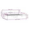 vidaXL Massivholzbett ohne Matratze 200x200 cm