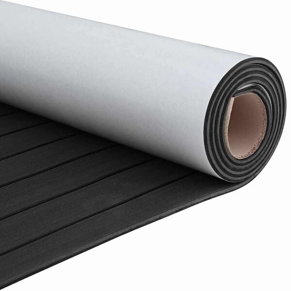 vidaXL Bootsmatte Dunkelgrau mit Schwarz 240 x 90 x 0,5 cm EVA