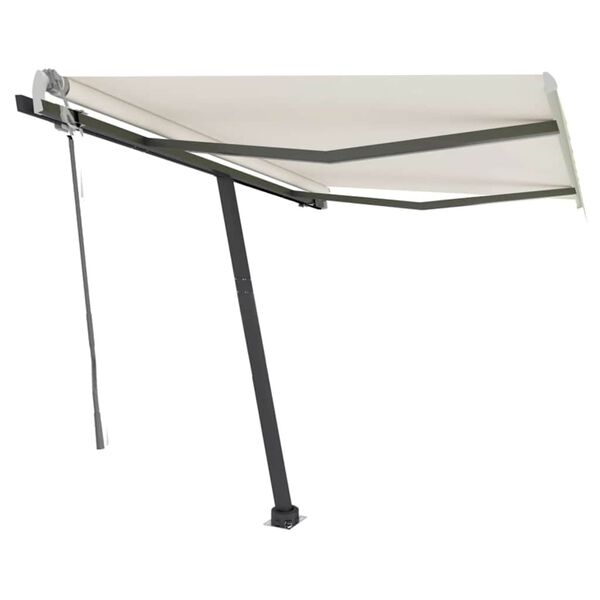 vidaXL Standmarkise Manuell Einziehbar 300x250 cm Creme