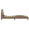 vidaXL Bettgestell "Viana" ohne Matratze Cappuccino-Braun 90x200 cm Kunstleder