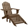 vidaXL Gartensessel mit Fu&szlig;st&uuml;tze Holz Braun