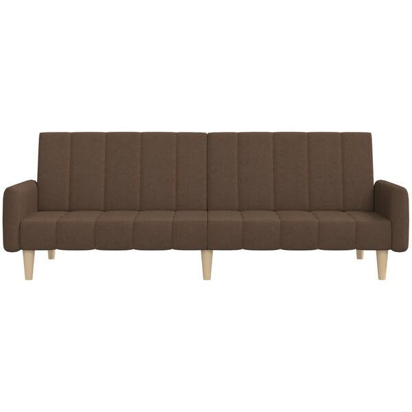 vidaXL Schlafsofa 2-Sitzer Braun Stoff