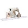 vidaXL Wandregal Wei&szlig; Marmor 120 x 23,5 x 4 cm Holzwerkstoff