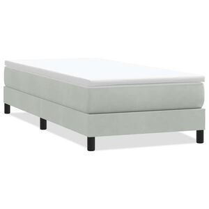 vidaXL Boxspringbett ohne Matratze Hellgrau 90x210 cm Samt