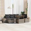 vidaXL Garten-Sofa-Set 7 pcs Grau Poly-Rattan