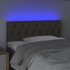 vidaXL LED Kopfteil Taupe 90x7x78/88 cm Stoff
