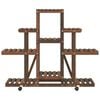vidaXL Blumenst&auml;nder mit Rollen 110x25x101 cm Massivholz Tanne