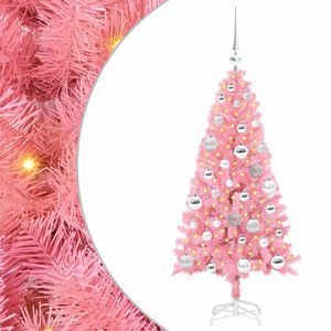 vidaXL Weihnachtsbaum Rosa 120 cm PVC