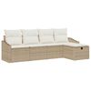 vidaXL Sofa Set mit Kissen 6 pcs Poly-Rattan