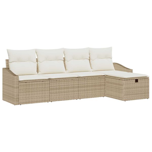 vidaXL Sofa Set mit Kissen 6 pcs Poly-Rattan