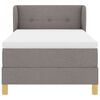 vidaXL Boxspringbett mit Matratze mit Kopfteil Taupe 80 x 200 cm Stoff
