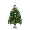 vidaXL Weihnachtsbaum mit 150 LEDs mit St&auml;nder Gr&uuml;n 120 cm PE