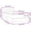 vidaXL Boxspringbett mit Matratze Dunkelblau 100x210 cm Samt