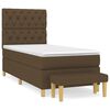 vidaXL Boxspringbett mit Matratze Dunkelbraun 80x200 cm Stoff