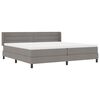 vidaXL Boxspringbett mit Matratze Taupe 200 x 200 cm Polyester